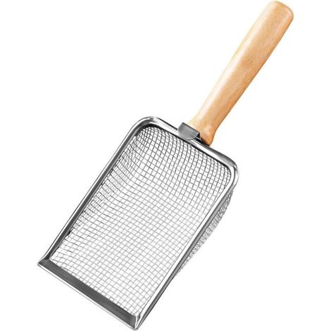Pelle À Litière Pour Chat - Acier Inoxydable - Mailles De 3,8 Mm - 27 X 10 Cm - Pour Litière Agglomérante - 1 Pièce (1/5)
