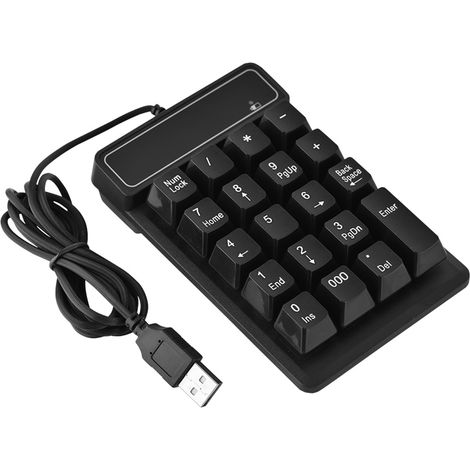 Clavier numérique USB filaire 19 touches 1,5 m pour PC portable et bureau Windows