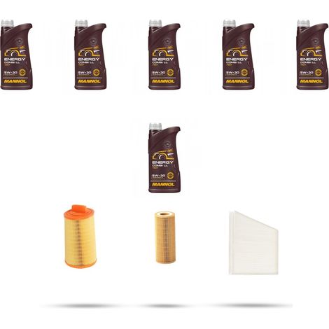Kit tagliando 3 FILTRI e 6L OLIO compatibile con Mercedes Classe E (w211,S211) E200 Kompressor 135kw dal 2006 al 2009 (1/5)