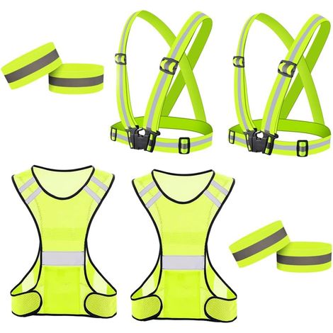 Jiajia AI, Lot de 8Gilet Fluorescent Gilet de Sécurité Veste pour jardin, terrasse et extérieur (1/5)