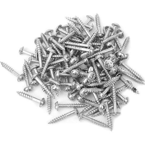 100-teiliges Set verzinkter M4-25 mm Schräg-Selbstbohrschrauben für mechanische und elektronische Werkzeuge