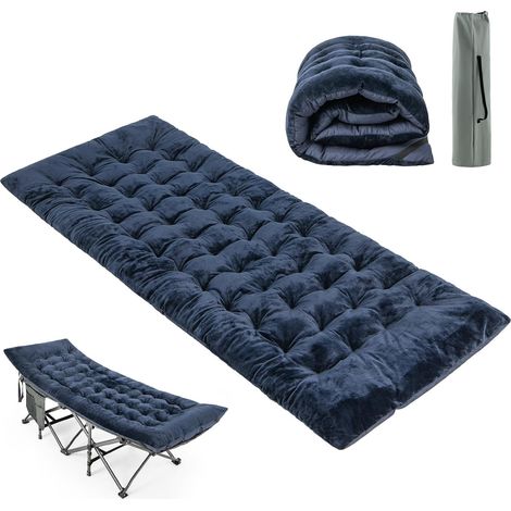 Costway – Matelas de camping inclinable 190x70x7 cm – Velours cristal respirant – Sangles de fixation – Confort optimal pour voyages et randonnées (1/5)