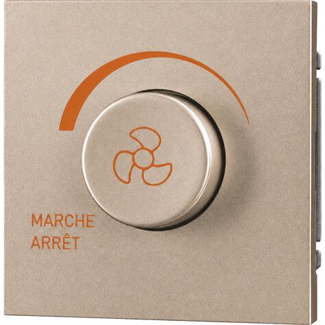 Interrupteur variateur de vitesse (Speed Switch) mural doré Série Z PC ignifuge 13 × 9 × 10 cm – Livraison gratuite