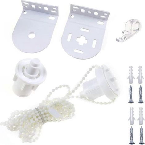 Kit de réparation complet de pièces détachées pour embrayage de store enrouleur 32 mm, comprenant supports métalliques et chaînette à billes. (1/5)