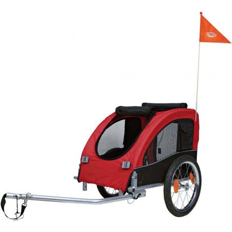 Trixie Remolque para Perro Rojo y Negro Transporte Seguro