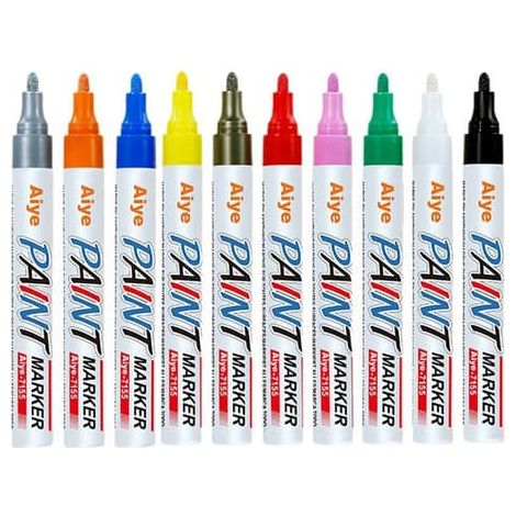Ensemble de 8 stylos à graver sur pierre - Marqueurs de monuments étanches et résistants à la décoloration (1/5)