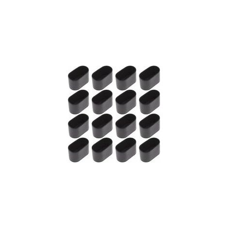 16 pieds de table ovales noirs 15 x 30 mm (1/5)
