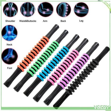 Bâton de massage corporel - FAFEICY - Noir - PVC - PET - Acier inoxydable (1/5)