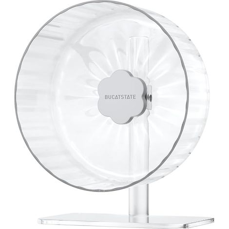 Roue d'exercice pour Hamster, 21cm Roue Hamster Silencieuse Transparent Accessoire de Cage, Hamster de Jouet, Roue de Course pour Gerbilles Chinchilla Cochons d'Inde (1/5)