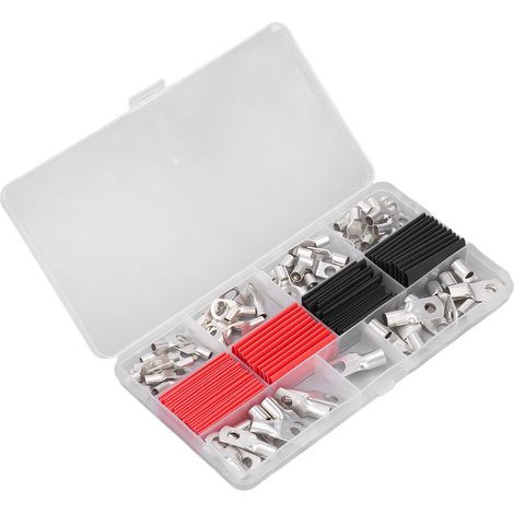 Kit de 120 cosses en cuivre avec gaine thermorétractable, conception fermée, ensemble de cosses de gros calibre (1/5)