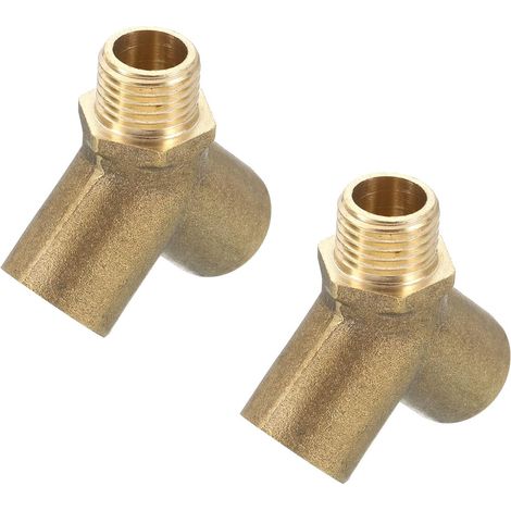 Lot de 2 Raccord en T, Laiton, 1/4" NPT, 3 Voies, Pour Gaz et Liquide, Système Hydraulique