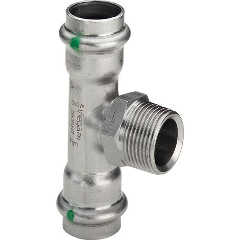 Viega Sanpress Inox-Tee, d1 54, R 3/4, d2 54 acciaio inossidabile Modello 2317.1, 446024