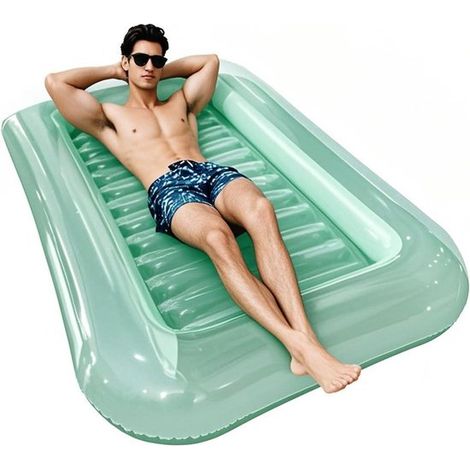 Lettino gonfiabile per piscina - Materassino ad aria - Relax in acqua - Design ergonomico curvo - 170 x 110 cm - Non specificato