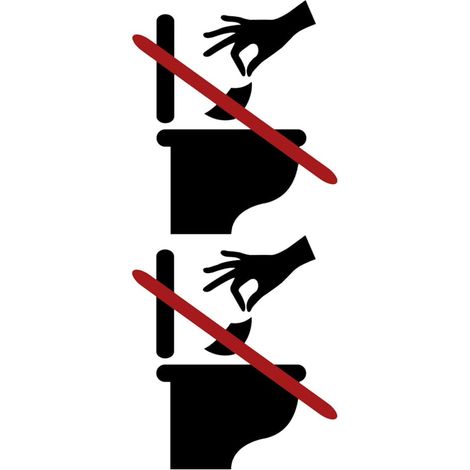 PVC Bathroom Sign Stickers Easy to Apply Won t Damage