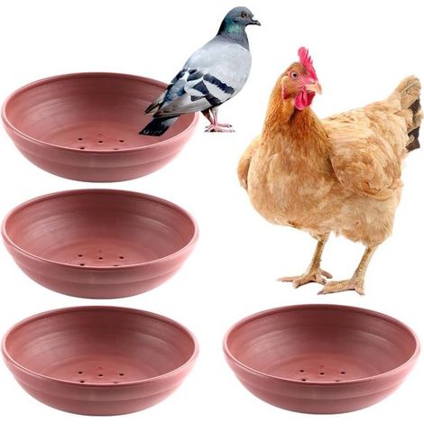 Lot de 4 bols de nidification en plastique pour pigeons, destinés à l'élevage et à l'éclosion de pigeons, de pigeons coureurs et de cailles. (1/4)