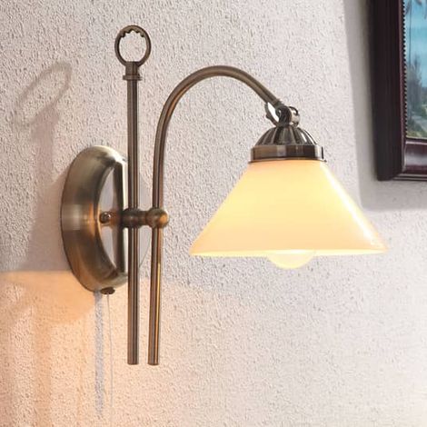 [NEUWERTIG] B-Ware Lindby Wandleuchte Otis Wandleuchte Leuchte Lampe Flurlampe Altmessing E14