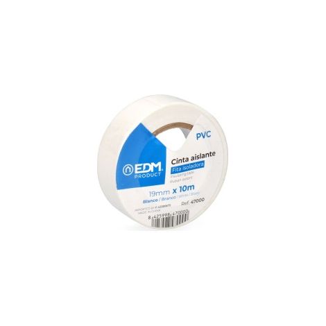 Ruban isolant 10x19 blanc emballé (1/2)