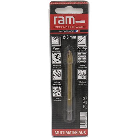 Foret pour carrelage et verre 8 x 80 mm - RAM (1/5)