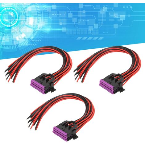 Lot de 3 rallonges femelles à clip de 30 cm avec connecteur OBD2 16 broches (Volkswagen) (1/5)