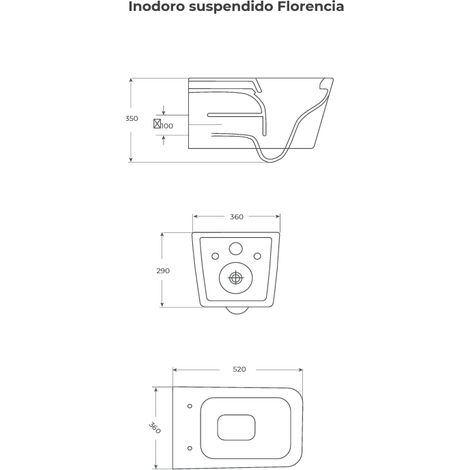 FOSSIL NATURA 00924 FLORENCIA Inodoro Rimless Suspendido Blanco Brillo - ref: 00924