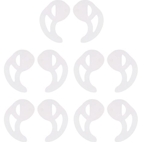5 paires d'écouteurs en Silicone blanc, bouchons d'oreille pour conduit d'air, doux et confortables, pour écouteurs talkie-walkie (1/5)