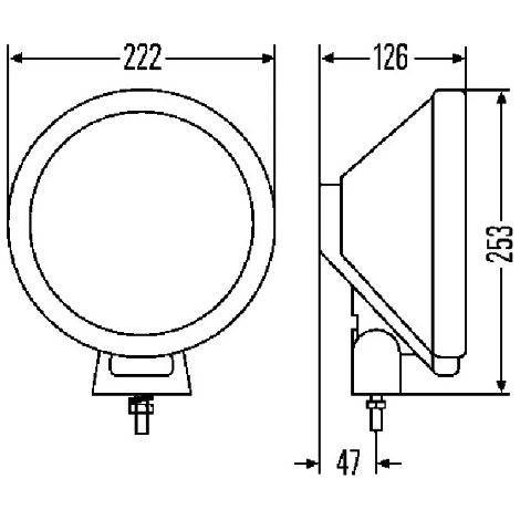 Projecteur longue portée HELLA 1F8 006 800-191 000 482 56 80 11460 1299751