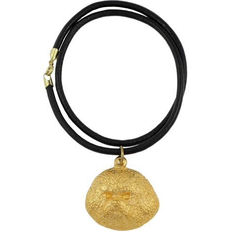 Bichón Frisé, perro de Tenerife: collar para perro en caja de regalo, colgante chapado en oro para amantes de los perros, impresionante joyería de Art-Dog. (1/5)