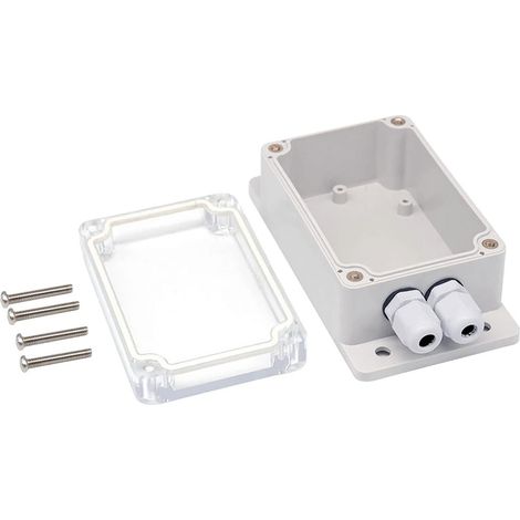 IP66 ABS PC Junction Box for Dual RF Power Supply Base, with Transparent Cover for Outdoor Christmas Tree Lights (1/2)