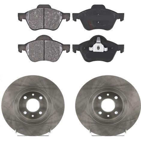 KIT FRENI ANTERIORI compatibile con RENAULT MEGANE II COUPE'-CABRIOLET (EM0/1) - DISCHI + PASTIGLIE OEM: P 68 048 / 16924 , 18317 /SOSTITUZIONE DIRETTA/BASSA POLVERE/SILENZIOSO