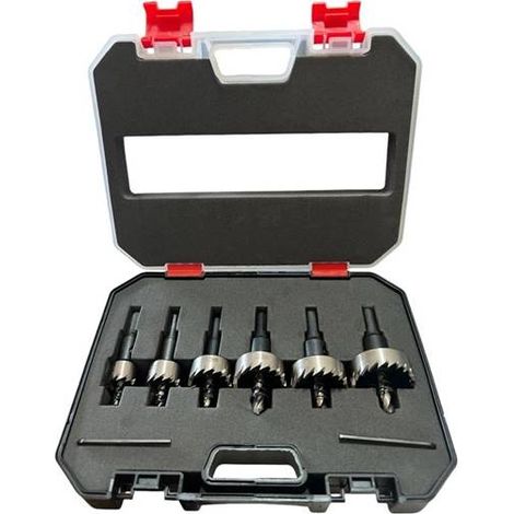 Set 6 Frese A Tazza Fresa In Metallo Duro Per Ferro Alluminio 16 20 25 30 35 Mm (1/4)