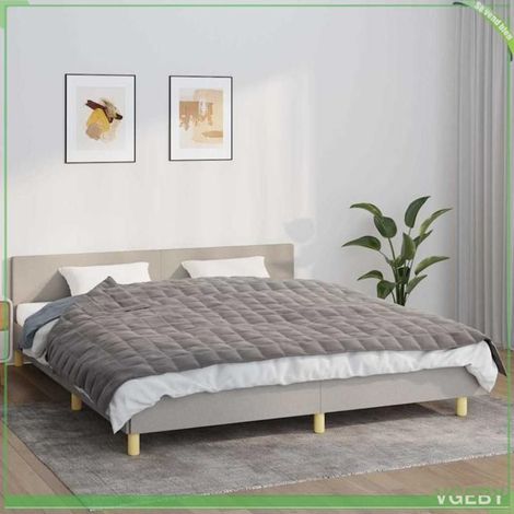 350776 Couverture lestée Gris 155x220 cm 7 kg Tissu (1/5)