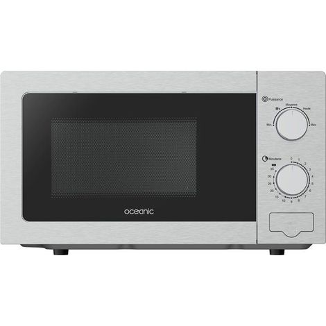 Oceanic – Micro-ondes à poser 20L 700W – Dimensions L45 x H24 x P32,1 cm – 6 niveaux de puissance – Minuterie 35 minutes - OCEAMO20S
