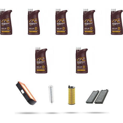 Kit tagliando 4 FILTRI e 7L OLIO compatibile con Bmw X6 (E71,E72) M50d 280kw dal 2012 (1/5)