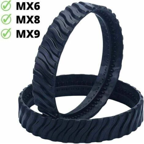 2 chenilles adaptables pour pneus Zodiac MX6 MX8 MX9, Baracuda Robot Nettoyeur de Piscine R0526100