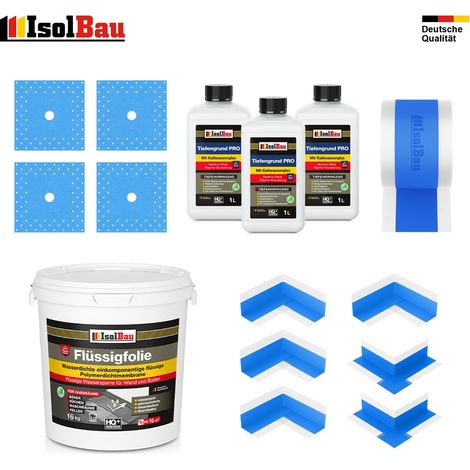 Dichtset Dusche Flüssigfolie 16 kg Bad Dichtband Set Duschelement Abdichtset (1/5)