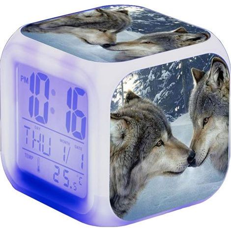 GENERIC-Wake Up Réveil LED pour enfant Motif loup (14) (1/5)