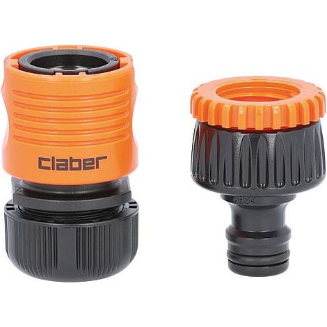 Kit raccordement tuyau dont tete robinet et raccord rapide 1/2" (1/3)
