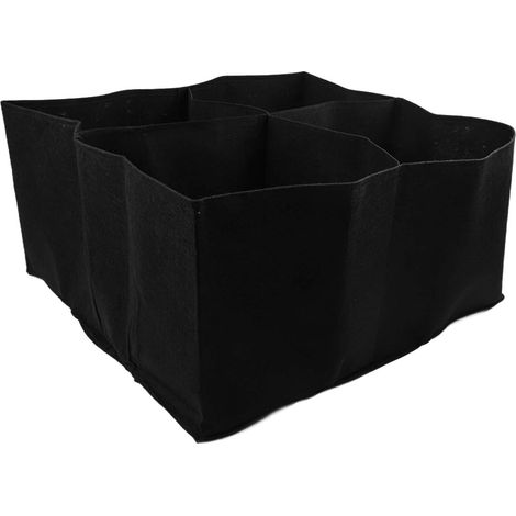 Sac de plantation en feutre 60x60x30 cm, tissu non tissé, drainage optimal, lit surélevé réutilisable pour légumes, fleurs, herbes ( (1/5)