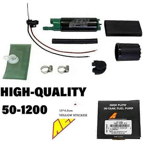 Kit de pompe à carburant haut débit 50-1200 pour E85 340 L/h 39 mm pour Walbro GSS342 50-1200 avec autocollants AEM
