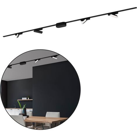 Briloner Luxtrail Schienensystem, Komplettset, 8x LED Spots, Schwenkbar, U-Form / Z-Form, Schwarz, 5 m