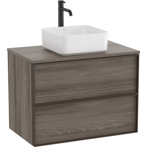 Meuble "INSPIRA" 800 - 2 tiroirs pour vasque à poser (non incluse) - Magnolia - Roca (1/2)