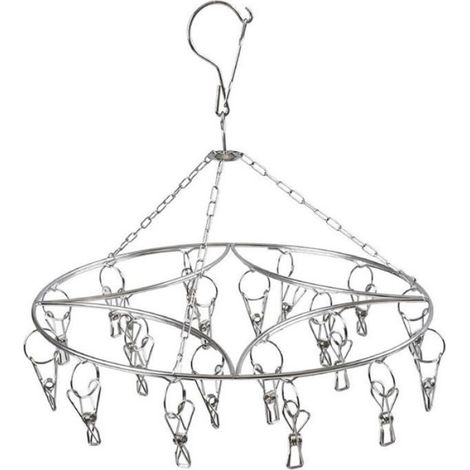 Séchoir Rotatif - - 20 Piquets - Acier Inoxydable - Camping - Mixte (1/5)