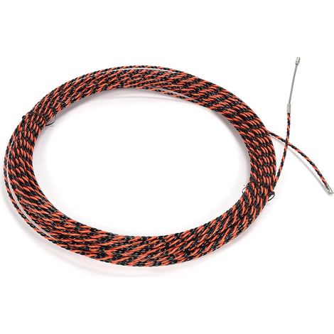 Tire-Fils Électrique - 5 m - 5 mm - Tête de Guidage à Ressort - Pour Passage dans Conduits et Goulottes - 1 Pièce
