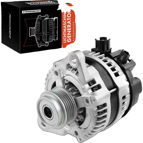 Generador para maquinaria ligera, voltaje de 12 V, corriente de carga de 150 A, diámetro de polea de 61,6 mm, 5 ranuras, montaje directo. (1/5)
