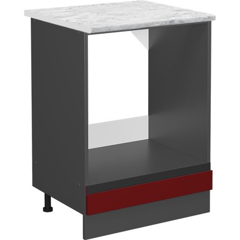 Armario para horno empotrado R-Line, Rojo, 60 cm ET Mármol, Vicco (1/5)