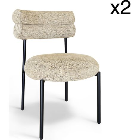 Lot de 2 chaises en tweed, GINA (1/4)