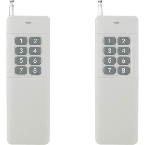 3000 m Longue portée Haute Puissance 4 6 8 12CH RF Télécommande Émetteur 433 MHz Télécommande Universelle Smart Remote Control pour éclairage Télécommande Protection Housse Télécommande 2PCS (1/5)