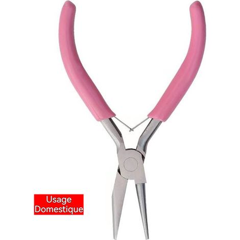 Pince Fine pour Fabrication de Bijoux, Manche Rose Ergonomique (1/5)