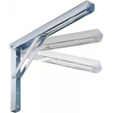 MENSOLA RIBALTABILE MAURER 40 cm con 3 POSIZIONI in acciaio Zincato 2 pz