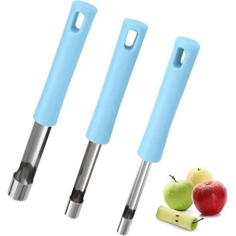 3-teiliges Apfelkernentferner-Set, praktischer Apfelkernentferner, Apfelkernentferner aus Edelstahl, Apfelkernentferner zum Entfernen des Fruchtkerns